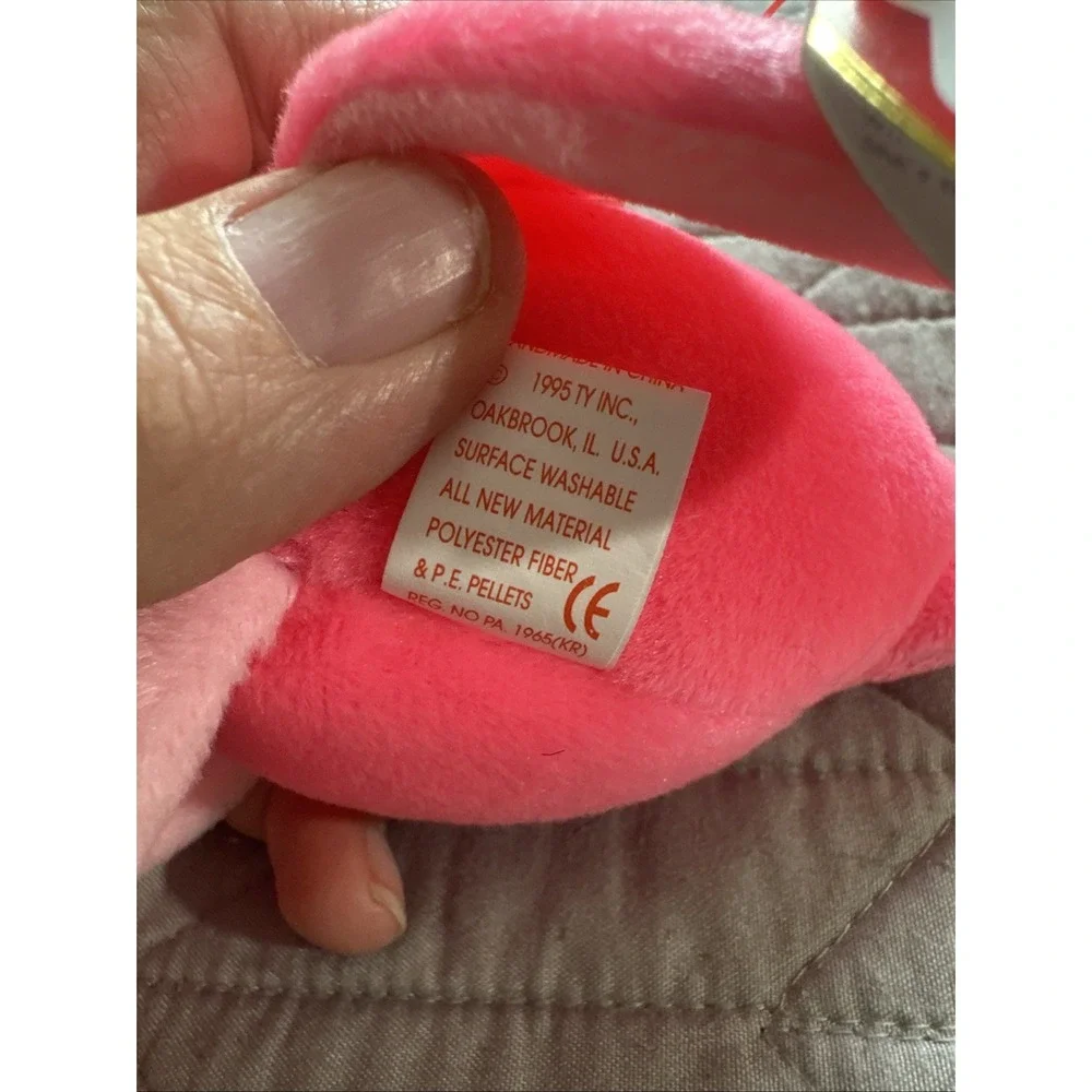 TY Beanie Babies Pinky‎ Pink Flamingo 1996 *RARE ERRORS* Retired #4072